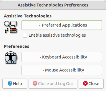 Accessibility preferences.
